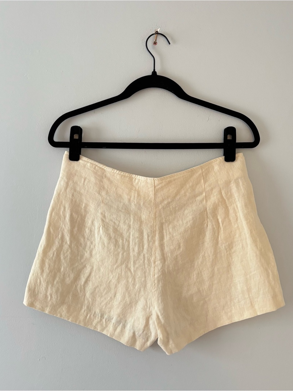 L’AGENCE NWT Linen Jude Sailor Shorts High-Rise 3” Bottoms Buttons Summer - Picture 5 of 6